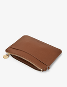 FLAT POUCH in Tan Saffiano by Elms + King