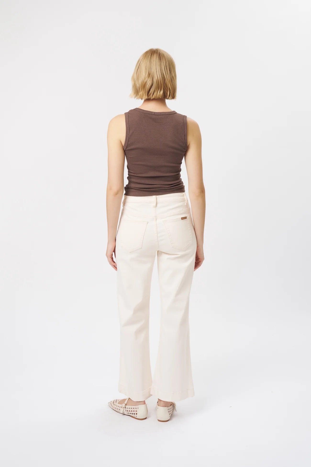 FREYA JEAN in Scallop Pocket Ecru by Kireina