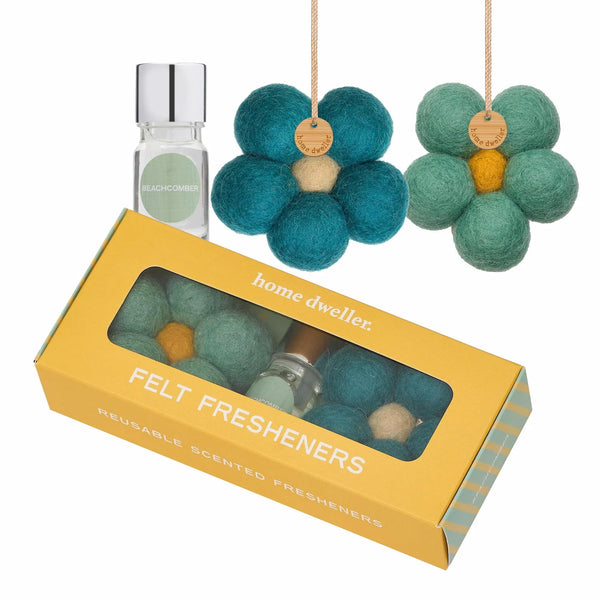 FELT FLOWER FRESHENERS in Beachcomber by Home Dwellers