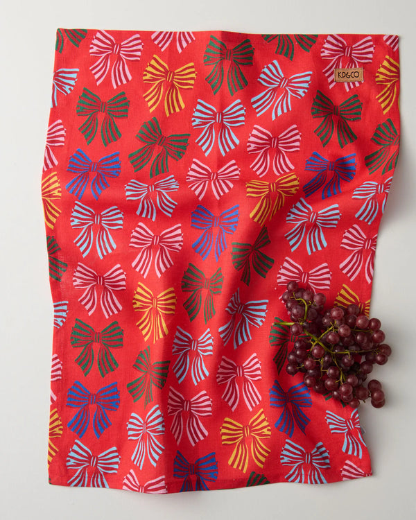 Tea Towel in Festive Bow by Kip & Co