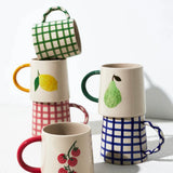 LARDER CHECK MUG in Green by Jones & Co