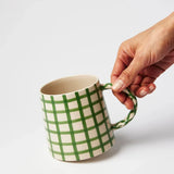 LARDER CHECK MUG in Green by Jones & Co