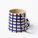 LARDER CHECK MUG in Navy by Jones & Co