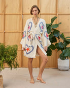 NATURAL MIDI ROBE | Crab + Sea Star Print - Darling & Domain