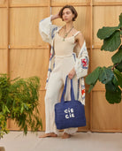 NATURAL MIDI ROBE | Crab + Sea Star Print - Darling & Domain
