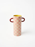 GRIFFE BUD VASE in Pink Check by Jones & Co