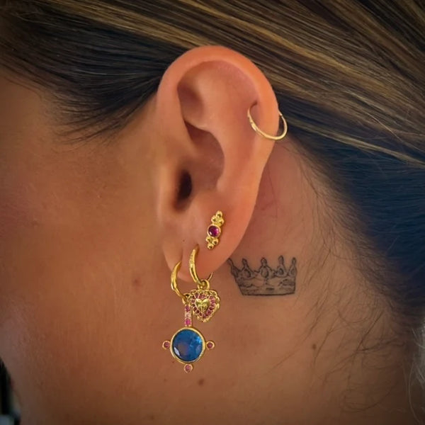 HANG FIRE GOLD EARRINGS