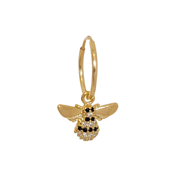 HONEY BEE HOOP EARRINGS