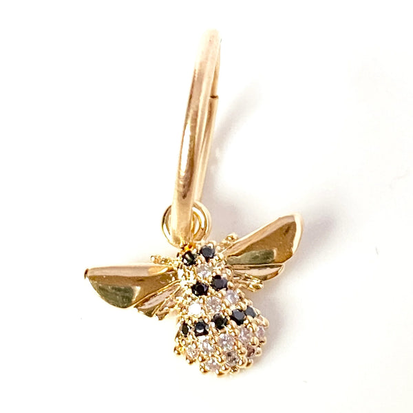 HONEY BEE HOOP EARRINGS