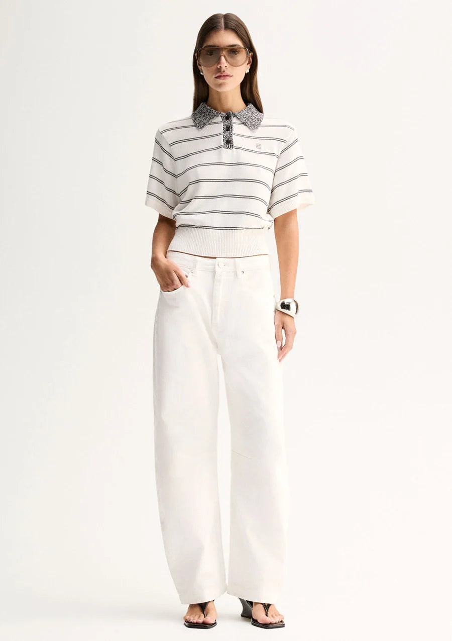 HARLEY KNIT TEE in White by Elka Collective