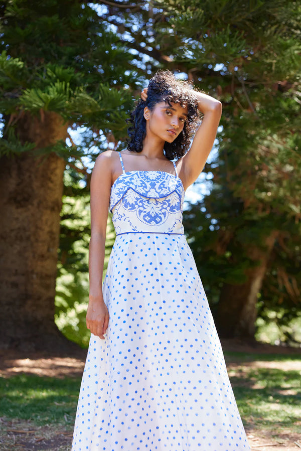 HATTIE DRESS in Royal Antique from Aston Studio