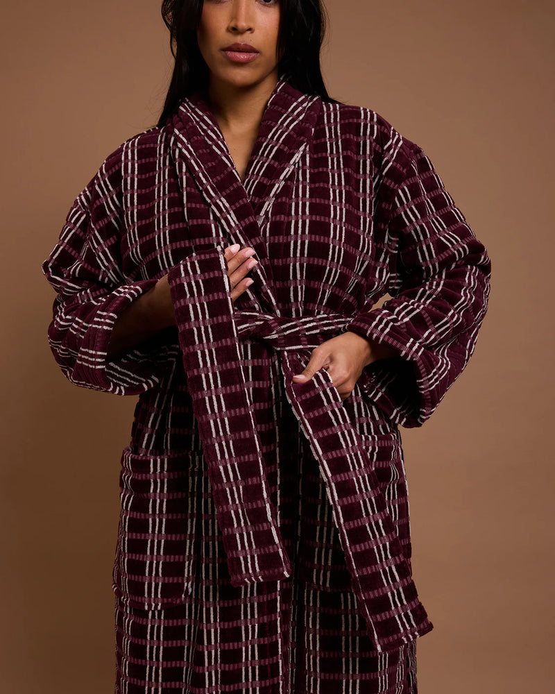 HOMMEY ROBE in Blackberry from Hommey