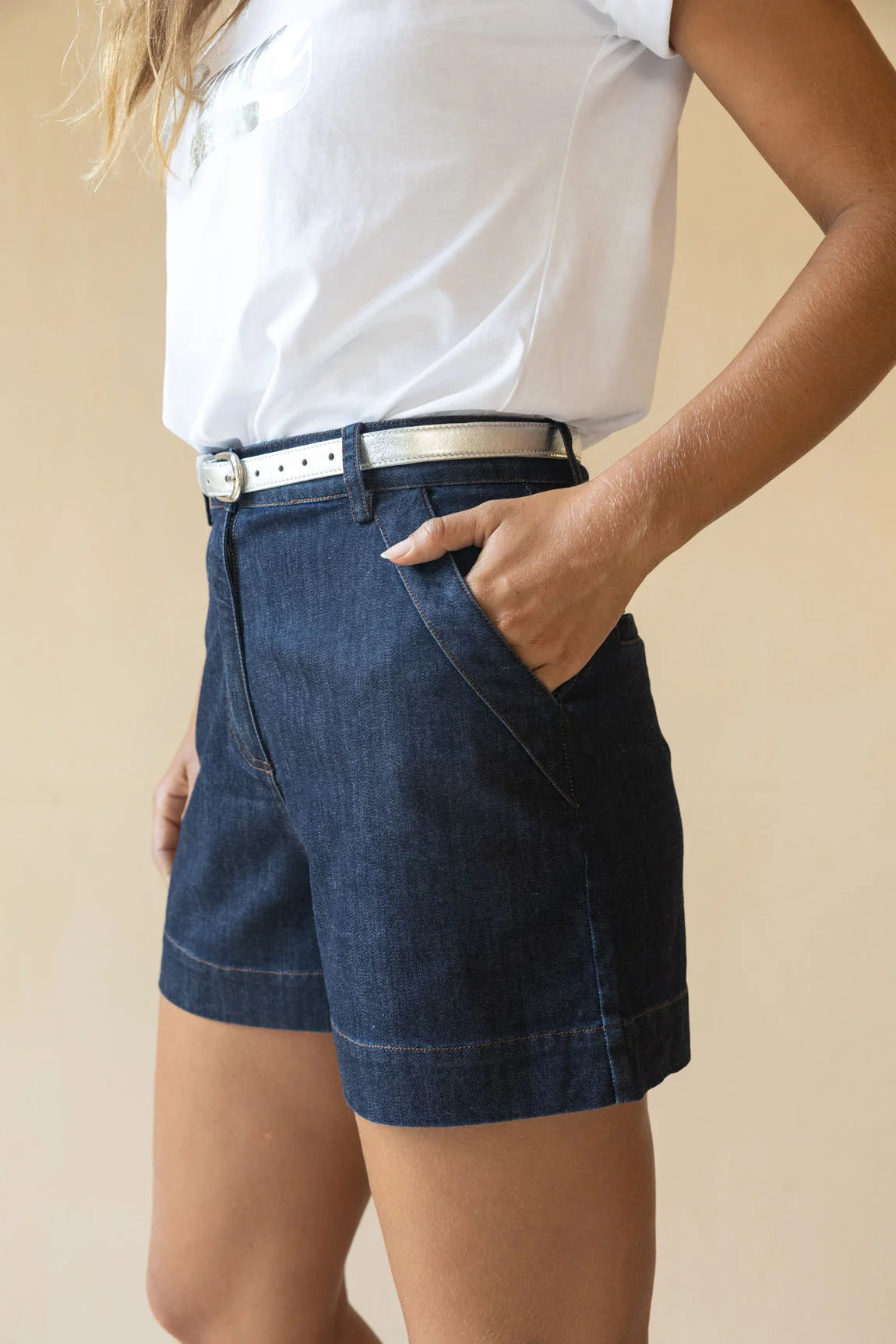 IVY DENIM SHORT in Dark Blue by Humidity Lifestyle