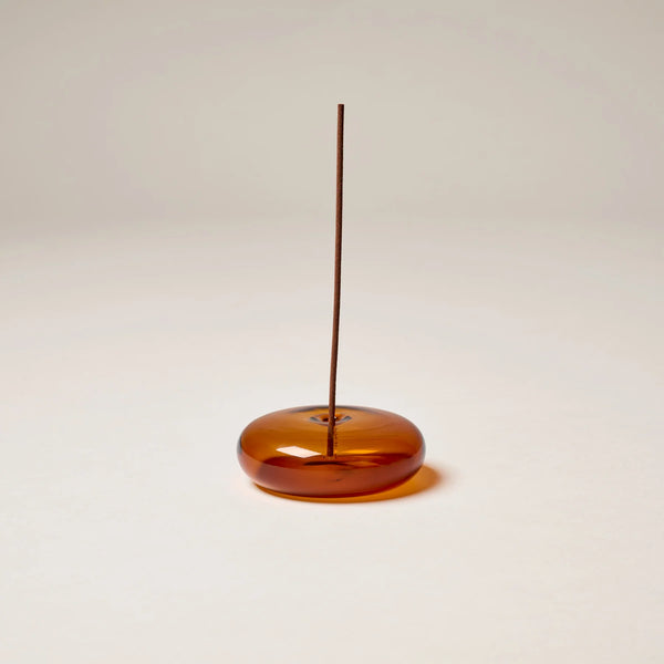 INCENSE HOLDER GLASS VESSEL | Amber