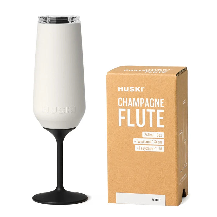 HUSKI CHAMPAGNE FLUTE in White by Huski