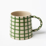 LARDER CHECK MUG in Green by Jones & Co