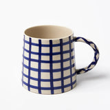 LARDER CHECK MUG in Navy by Jones & Co