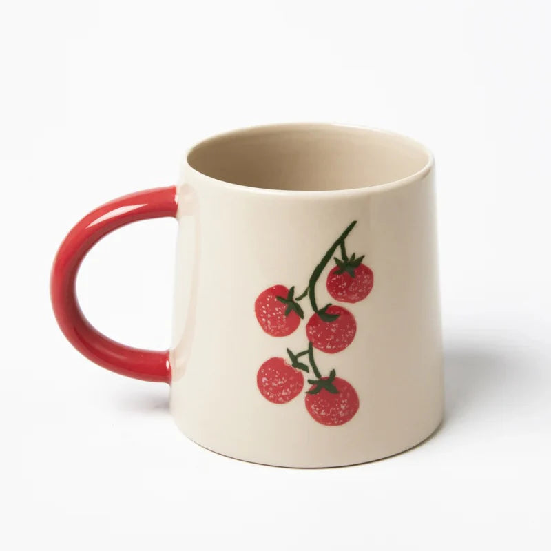 LARDER CHECK MUG in Tomato by Jones & Co