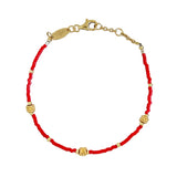 SUNSHINE BEACH BRACELET in Red by Gold Sister 