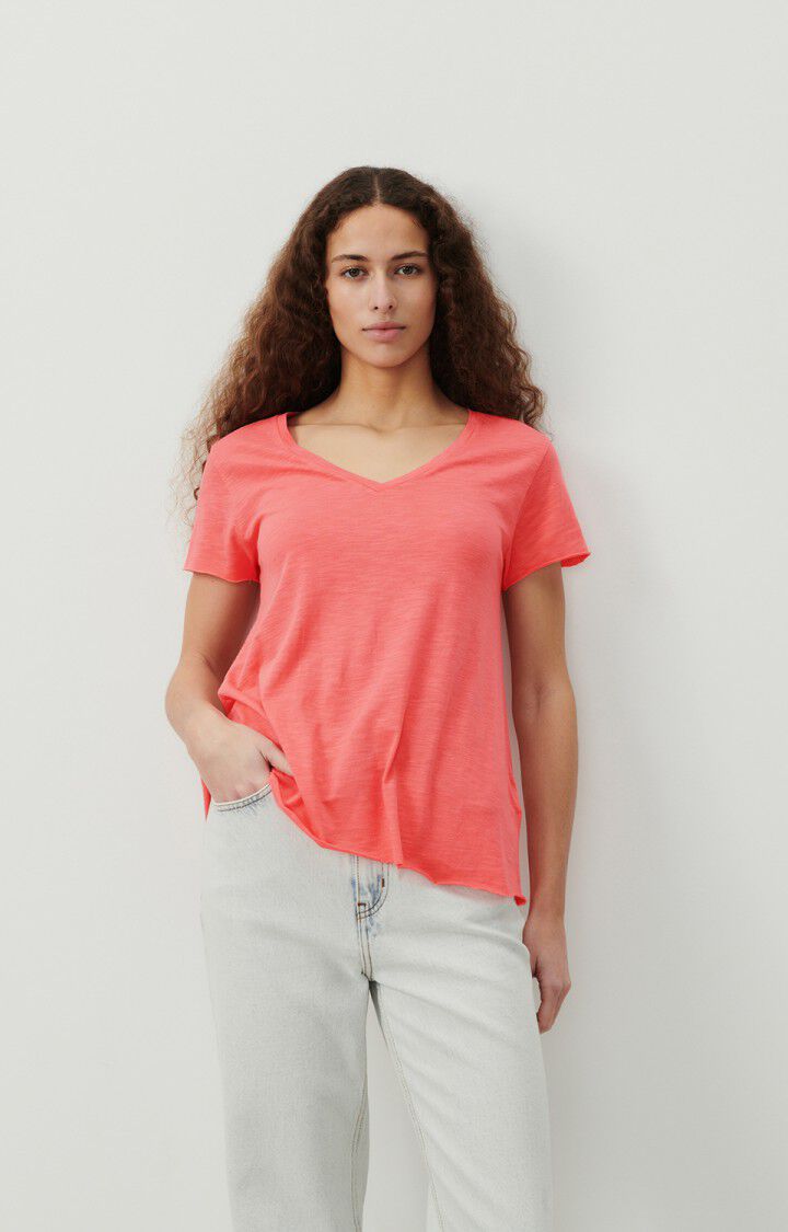 JACKSONVILLE JAC51V V NECK SHORT SLEEVE TEE | Vintage Pink