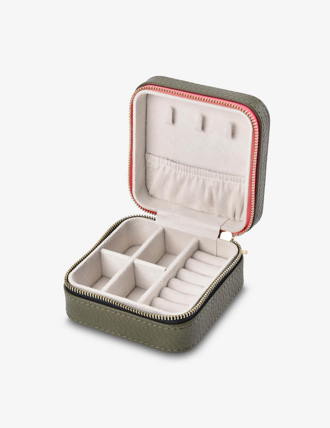 JEWELLERY CASE in Khaki by Elms + King