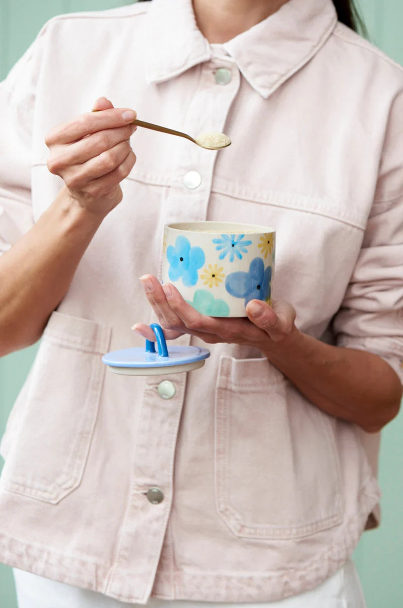 DITSY SUGAR BOWL in Blue by Jones & Co