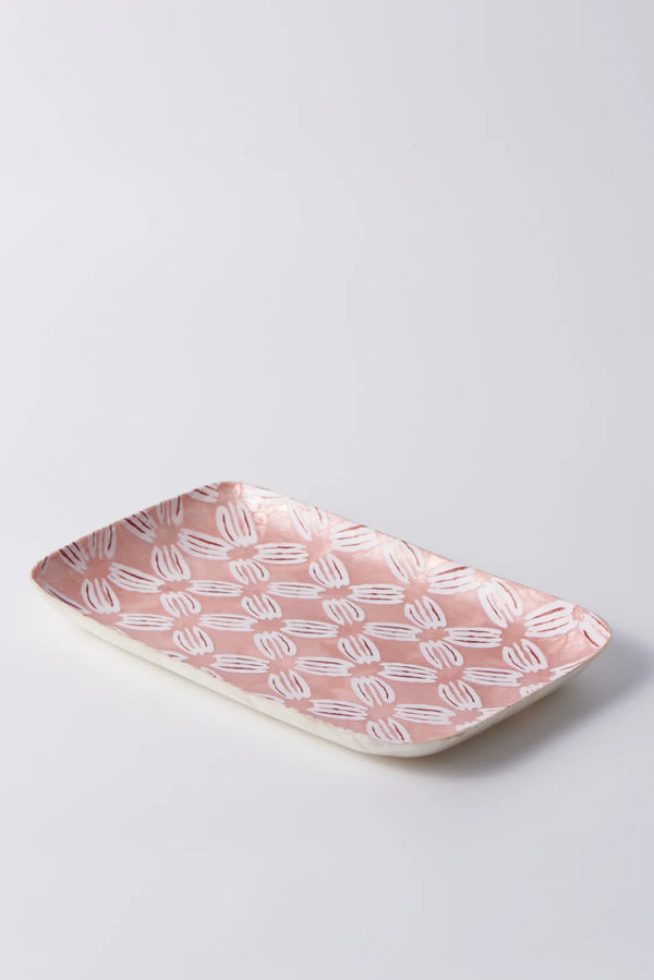 Jones and Jo Atlantic Pink Ikat Tray