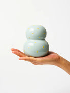 FONDA PALE BLUE YELLOW DOTTY VASE - Darling & Domain