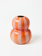 FONDA PINK ORANGE STRIPE VASE - Darling & Domain