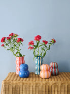 FONDA PINK ORANGE STRIPE VASE - Darling & Domain