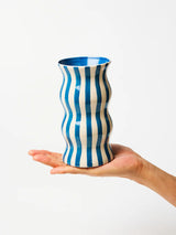 PALMA NAVY STRIPE VASE