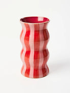 PALMA RED PINK STRIPE VASE - Darling & Domain