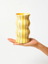 PALMA YELLOW STRIPE VASE