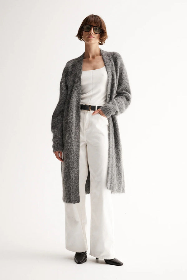 SIMONE KNIT CARDIGAN | Charcoal Marle