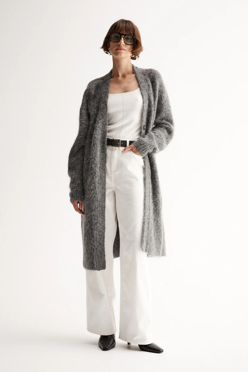 SIMONE KNIT CARDIGAN | Charcoal Marle