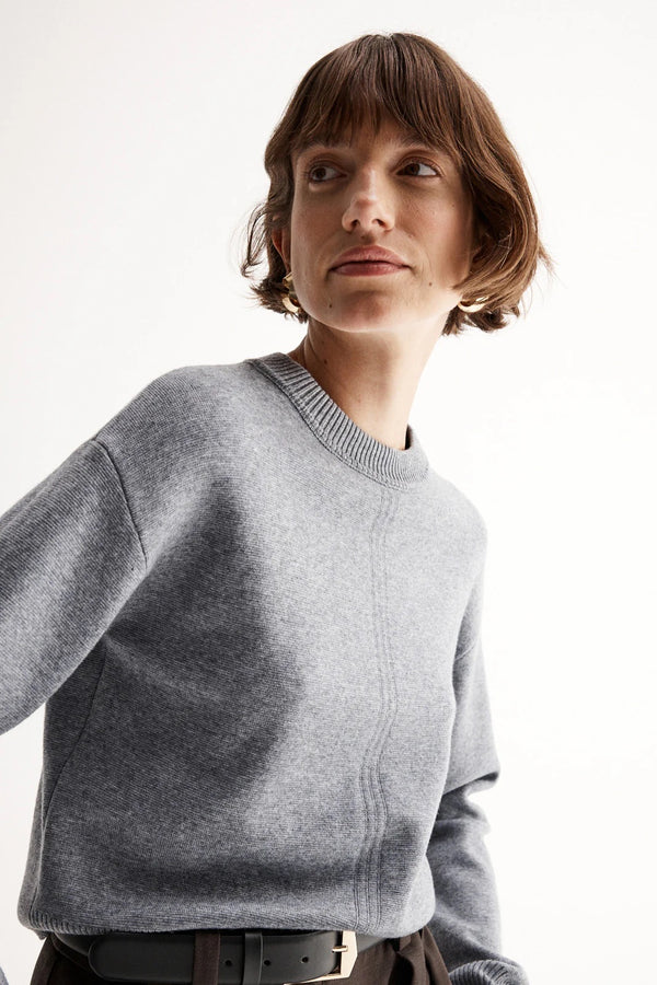 Elka Collective RHYDER KNIT in Charcoal Marle