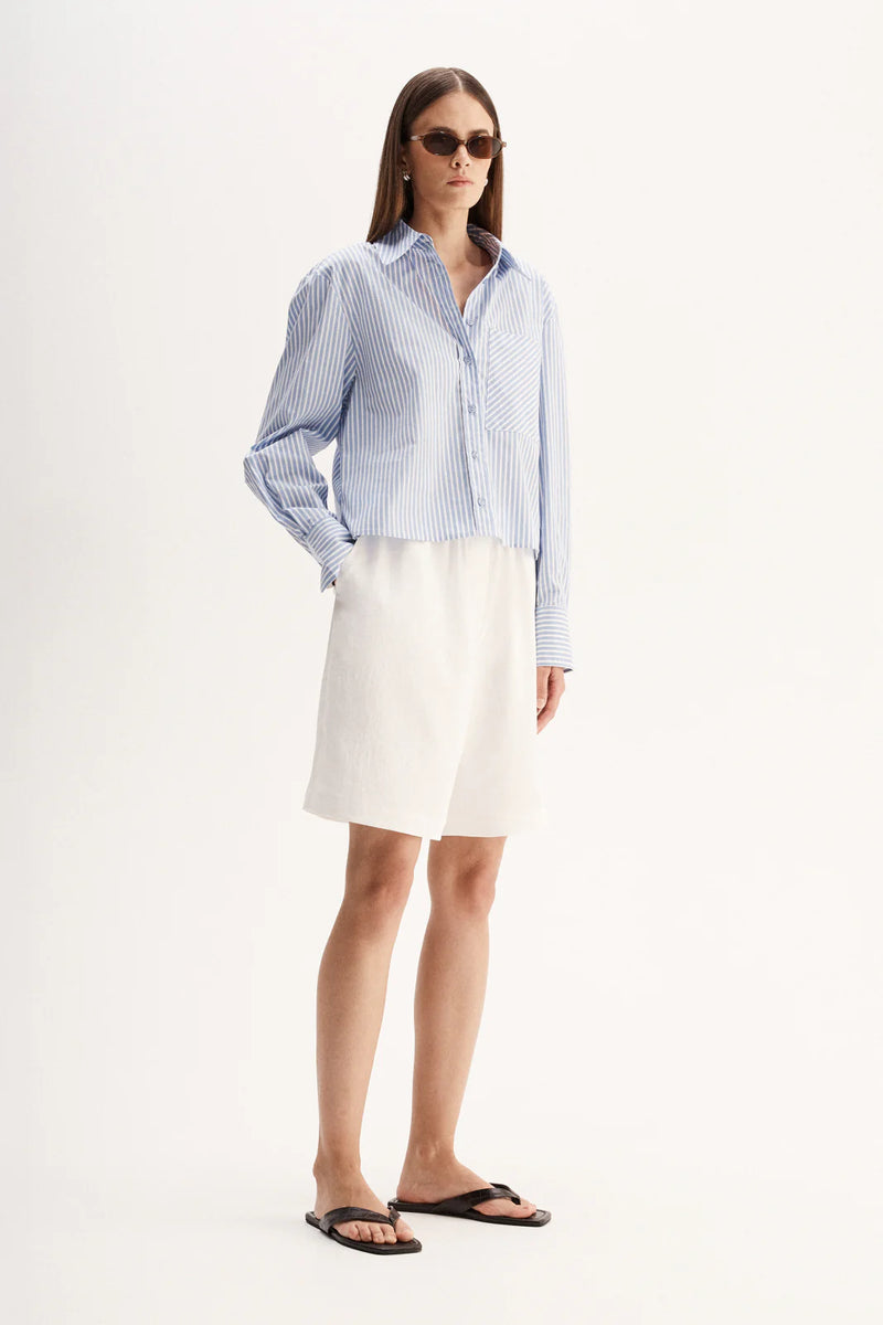 DASH STRIPE SHIRT in Blue Stripe by Elka Collective