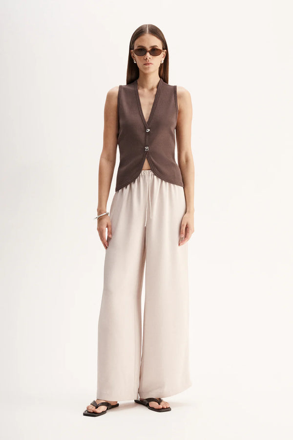 LANA KNIT VEST in Chocolate by Elka Collective