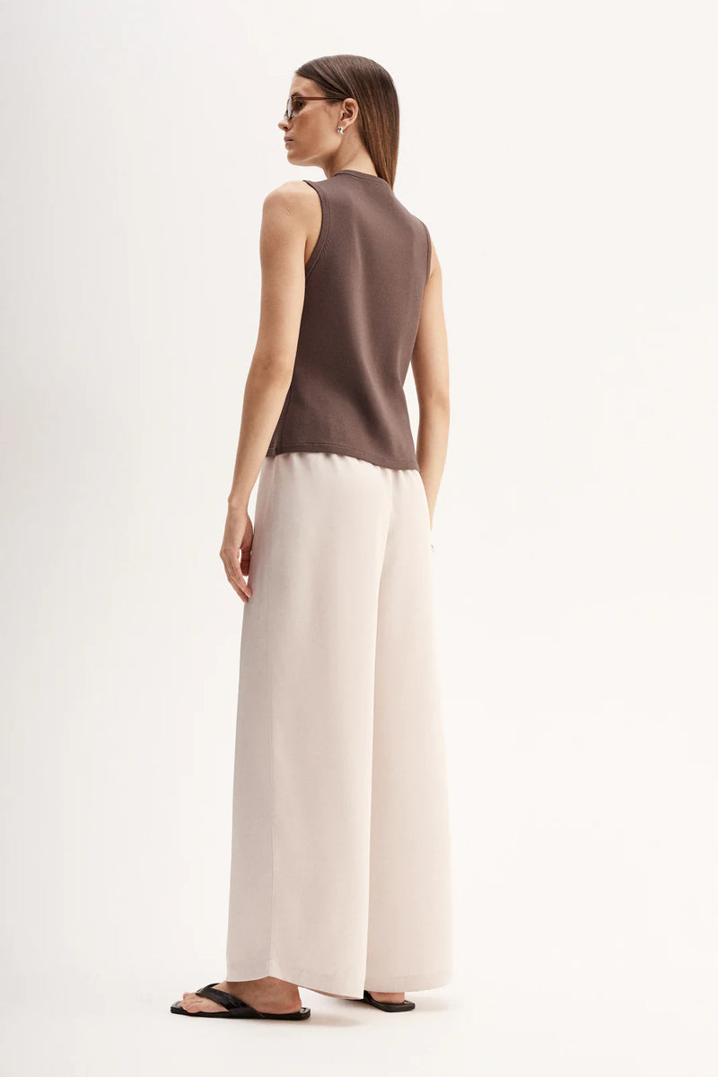 LANA KNIT VEST in Chocolate by Elka Collective