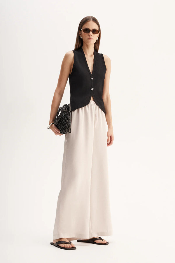 LANA KNIT VEST in Black by Elka Collective