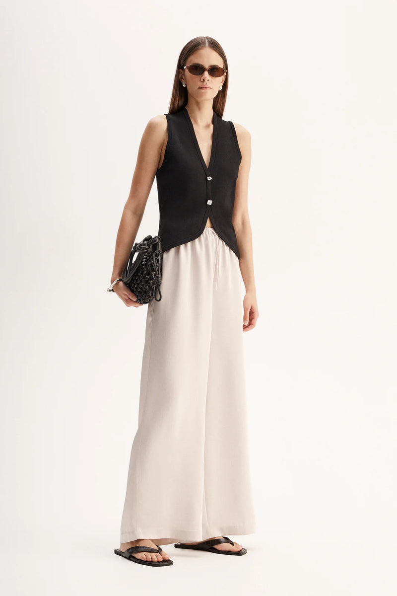 LANA KNIT VEST in Black by Elka Collective