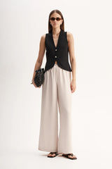 LANA KNIT VEST in Black by Elka Collective