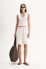 HAYES KNIT TOP in White by Elka Collective