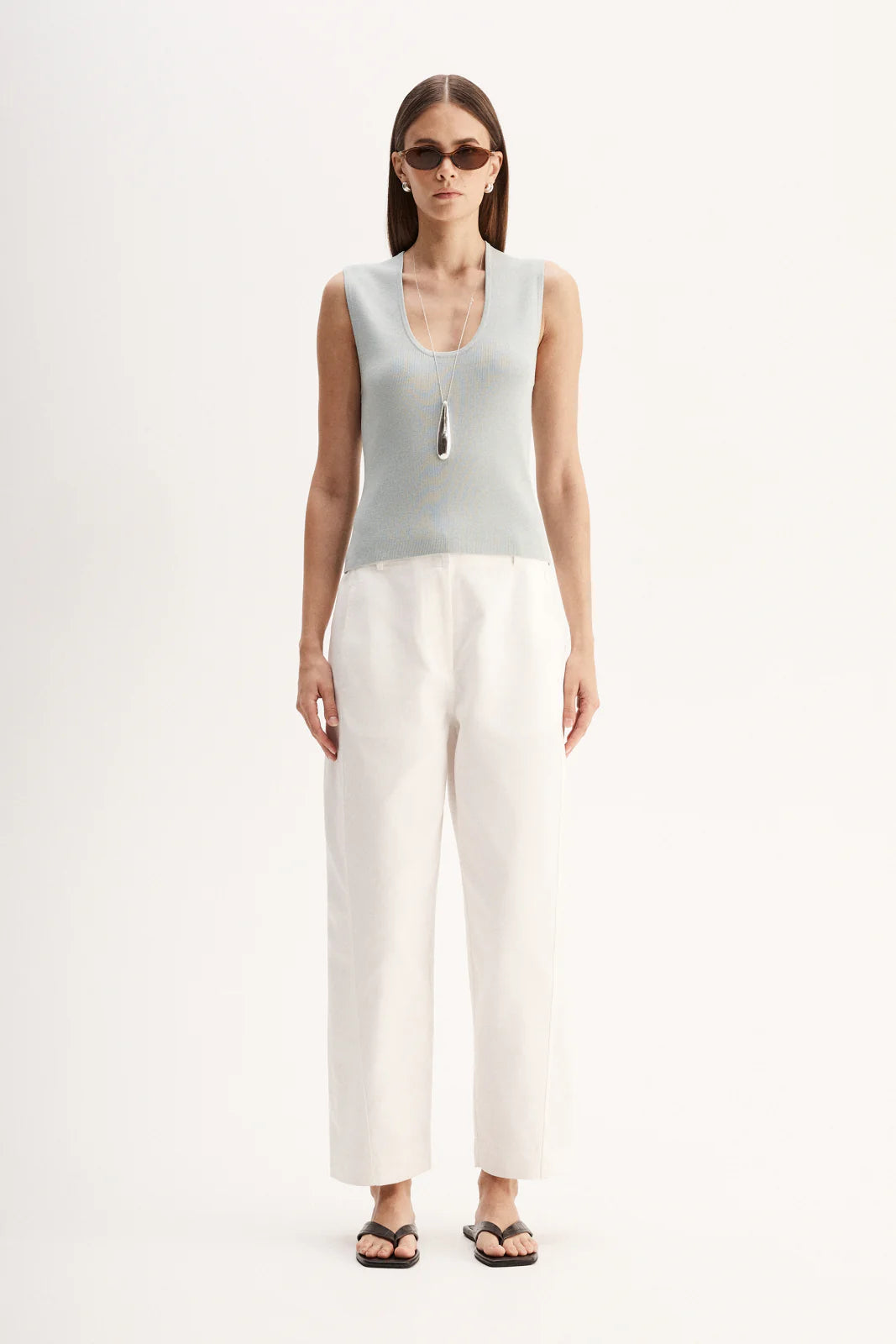 BLAIR KNIT TOP in Light Blue by Elka Collective