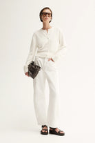 POISE KNIT CARDIGAN in White by Elka Collective