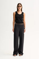 SILAS KNIT TOP  in Black by Elka Collective