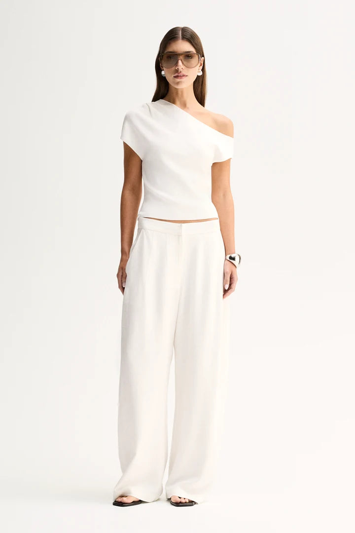 TALIA KNIT TOP in White by Elka Collective