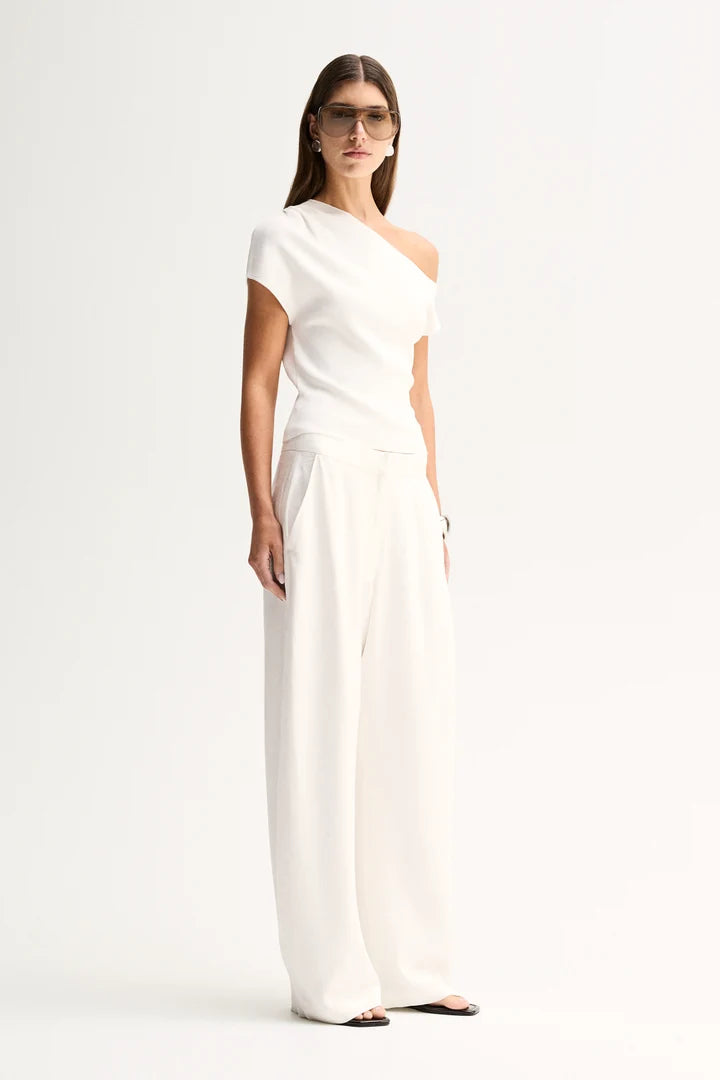 TALIA KNIT TOP in White by Elka Collective