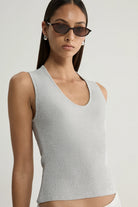 SOLARA KNIT TOP in Chrome by Elka Collective