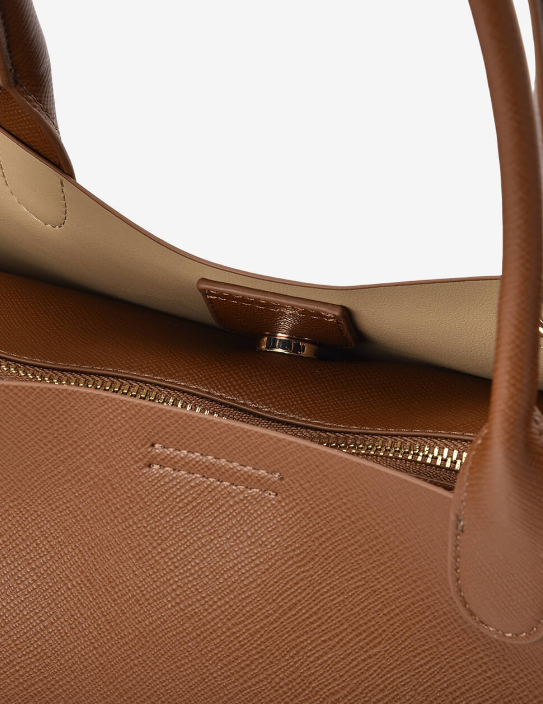 KENSINGTON TOTE in Tan Saffiano by Elms + King